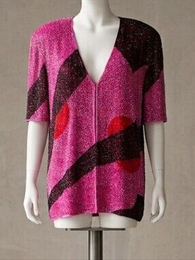 Vintage Frank Usher Hand-Beaded Jacket